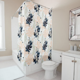 Seamless tropical jungle leaves monstera palm abst