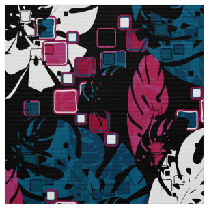 Seamless tropical jungle leaves monstera palm abst fabric