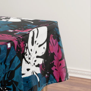 Seamless tropical jungle leaves monstera palm patt tablecloth