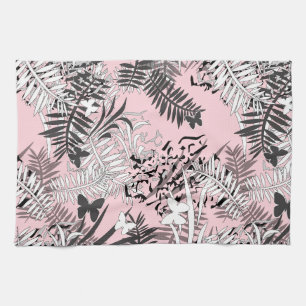 Seamless tropical jungle palm tropic leaves butter kitchen towel