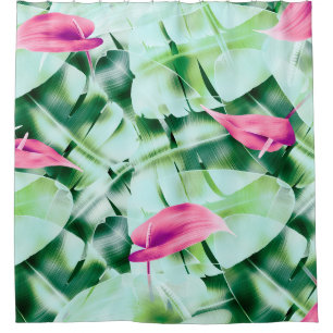 Seamless tropical leaves pattern background, retro