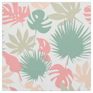 Seamless tropical leaves pattern fabric