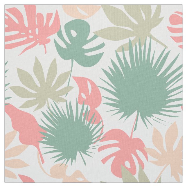 Seamless tropical leaves pattern fabric (Swatch)