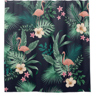  seamless tropical pattern with lush foliage, flow