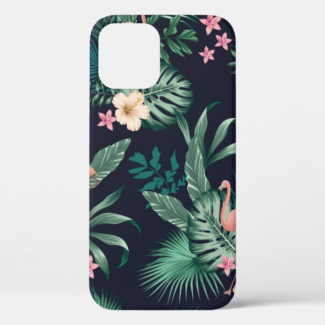  seamless tropical pattern with lush foliage, flow Case-Mate iPhone case (Back)