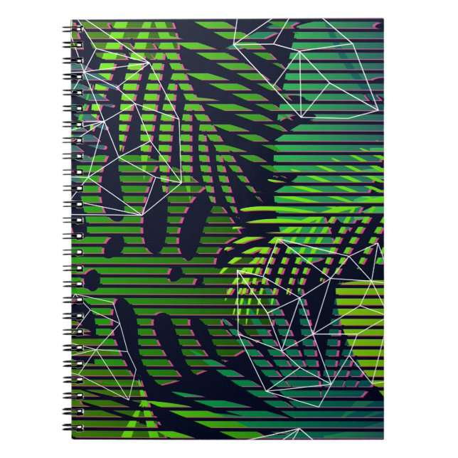 Seamless tropical pattern with tropical plants. Ha Notebook (Front)