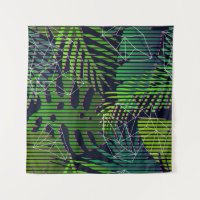 Seamless tropical pattern with tropical plants. Ha