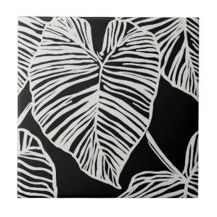 Seamless tropical taro tile
