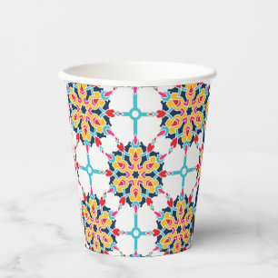 Seamless Turkish Colorful Design Paper Cups