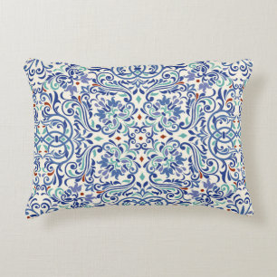 Seamless turkish colorful pattern. Endless pattern Accent Pillow
