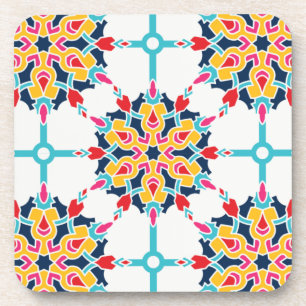 Seamless Turkish Colourful Design Coaster