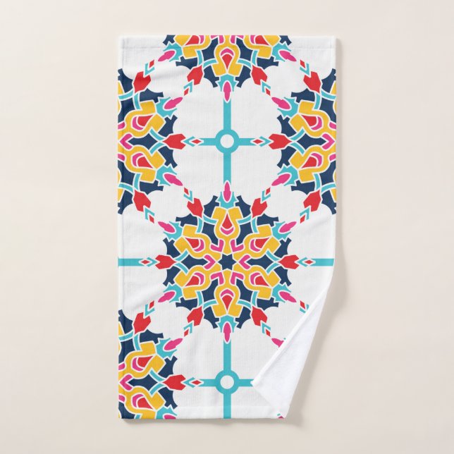 Seamless Turkish Colourful Design  Hand Towel (Hand Towel)