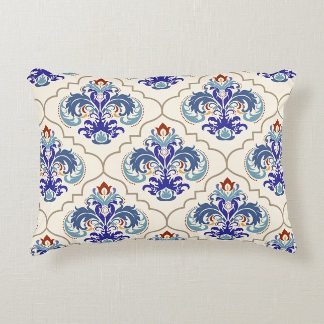 Seamless turkish colourful pattern. accent pillow (Front)