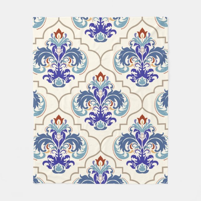 Seamless turkish colourful pattern. fleece blanket (Front)