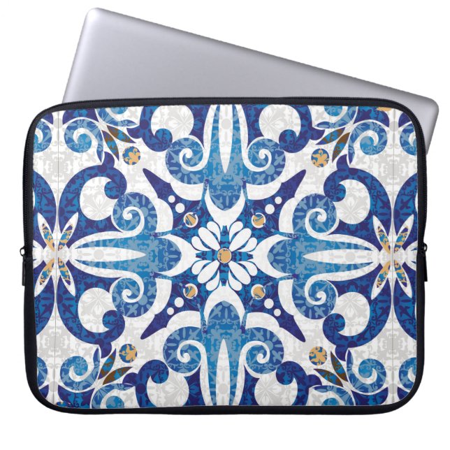 Seamless turkish colourful pattern. Vintage multic Laptop Sleeve (Front)