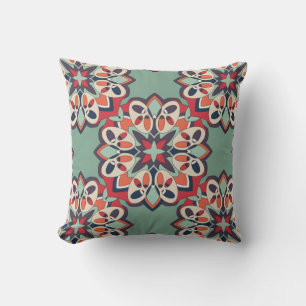 Seamless Turkish Colourful Throw Pillow