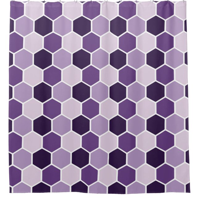 Seamless ultraviolet hexagon pattern. Honeycomb co (Front)
