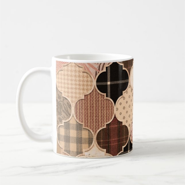 Seamless Various Textured Moroccan Tile Pattern Fa Coffee Mug (Left)
