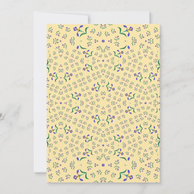 seamless vector pattern flowers design  invitation (Front)