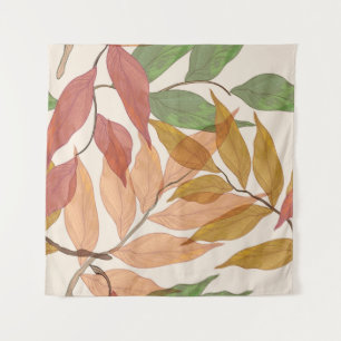 seamless Vintage background with watercolor leaves Tapestry
