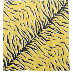 Seamless vintage black and yellow tiger pattern. S