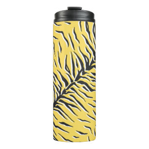 Seamless vintage black and yellow tiger pattern. S Thermal Tumbler
