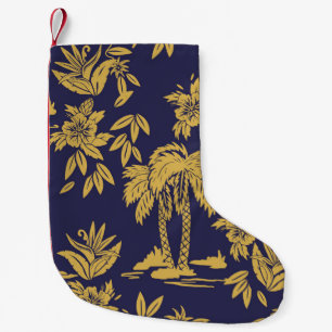 Seamless vintage design designs with Hawaii, trop Small Christmas Stocking