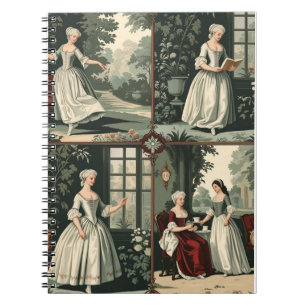 Seamless Vintage European Pattern-18th Century Dai Notebook