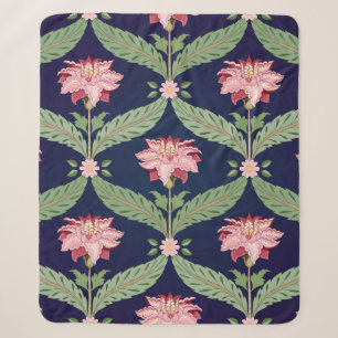 Seamless vintage floral background. Fantasy flower Sherpa Blanket