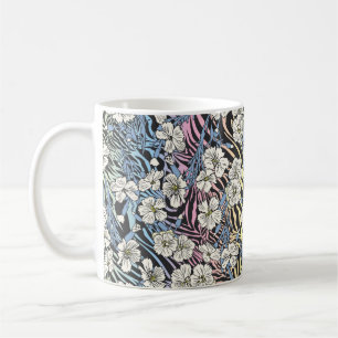 Seamless Vintage floral pattern. Flowers field on  Coffee Mug