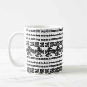 Seamless vintage maya pattern. Black and white eth Coffee Mug