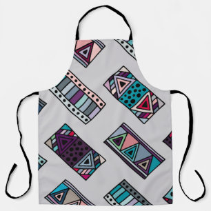 Seamless vintage pattern. geometrical background w apron