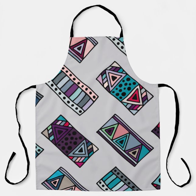Seamless vintage pattern. geometrical background w apron (Front)