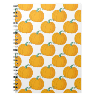 Seamless vintage pattern, hand-drawn pumpkin backg notebook