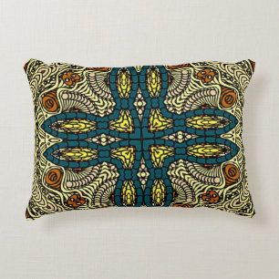 Seamless Vintage pattern in oriental style Flower Accent Pillow