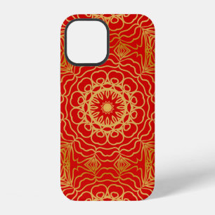 Seamless vintage pattern with abstract floral and  iPhone 12 case