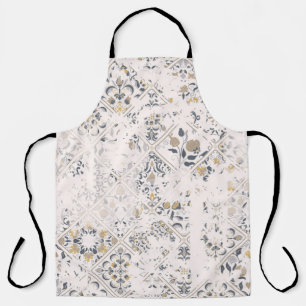 Seamless vintage pattern with an effect of attriti apron