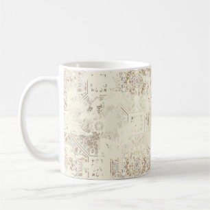 Seamless vintage pattern with an effect of attriti coffee mug