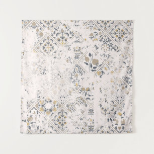 Seamless vintage pattern with an effect of attriti tapestry