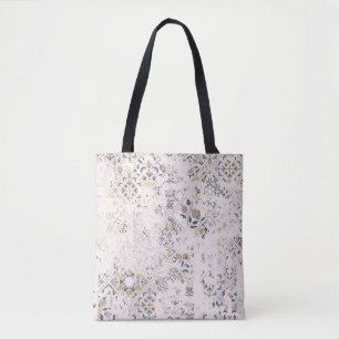 Seamless vintage pattern with an effect of attriti tote bag