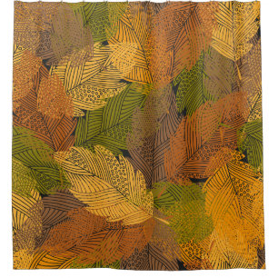 seamless vintage pattern with leaves in yellow col