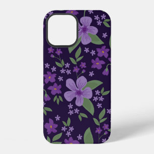 Seamless vintage pattern. wonderful lilac and purp iPhone 12 case