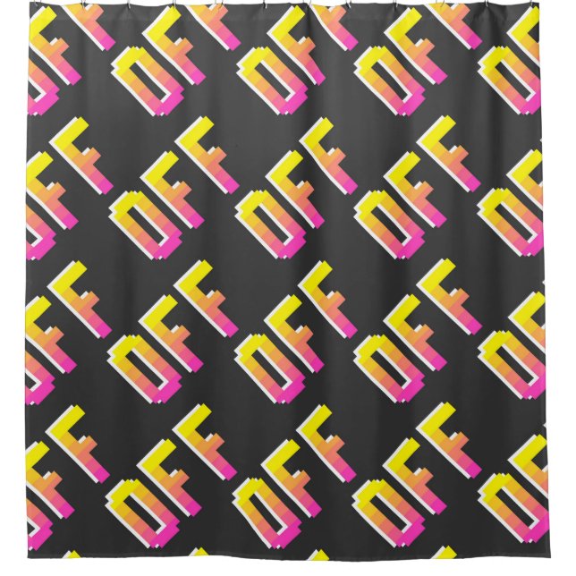 Seamless vintage pixel off signs pattern. Outline  (Front)