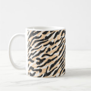 Seamless vintage scribble zebra leopard fur patter coffee mug