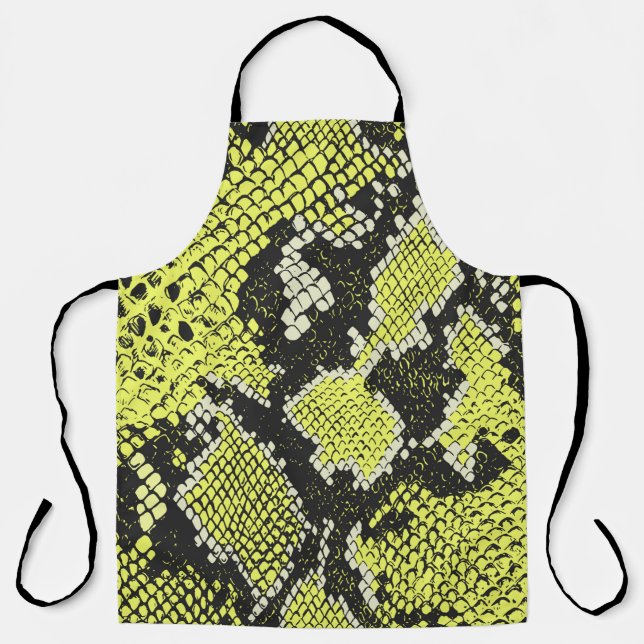 Seamless vintage snake animal skin pattern. Snakes Apron (Front)