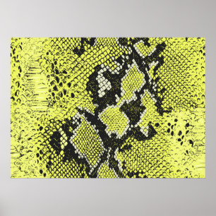 Seamless vintage snake animal skin pattern. Snakes Poster