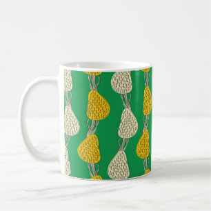 Seamless vintage texture with drawing trees coffee mug