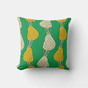 Seamless vintage texture with drawing trees throw pillow