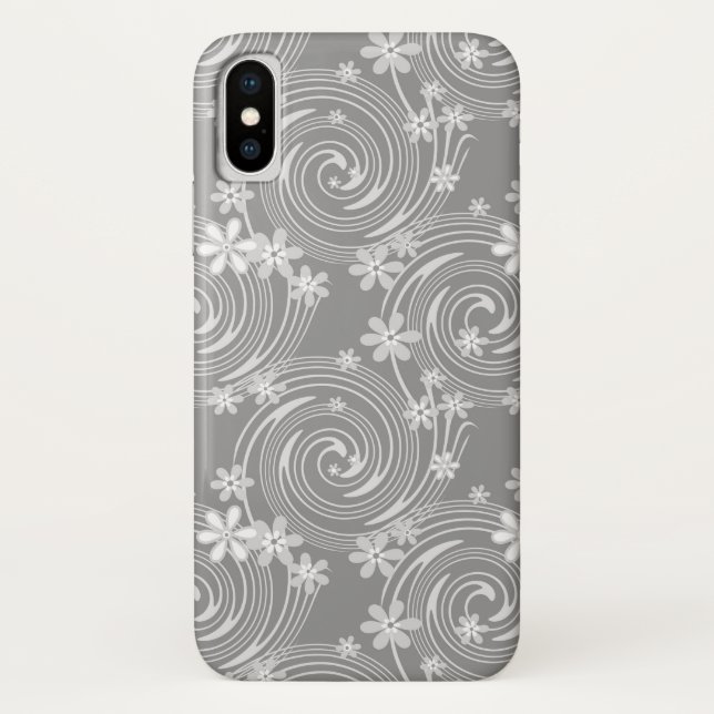 Seamless violet swirl lavander colour flowers flor Case-Mate iPhone case (Back)