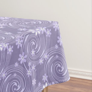 Seamless violet swirl lavander colour flowers flor tablecloth